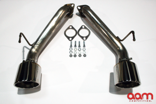 AAM Competition - AAM Competition 370Z S-LINE Short Tail Exhaust  NISMO Fitment (Polished Tips)