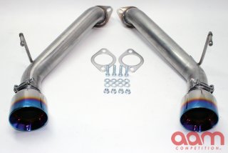 AAM Competition - AAM Competition G37 Coupe S-LINE Short Tail Exhaust (Titanium Tips)