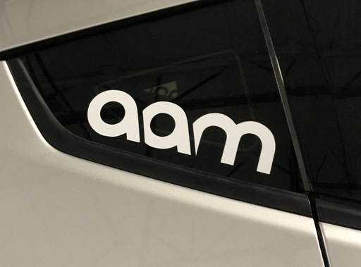 [AAMC Stickers (White)] 2 X 6 AAM Logo Stickers (White)