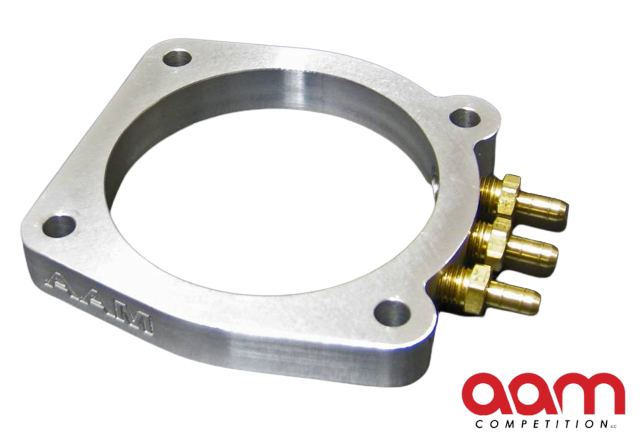 Torque Solution Throttle Body Spacer (Silver): Fits Nissan VQ35DE