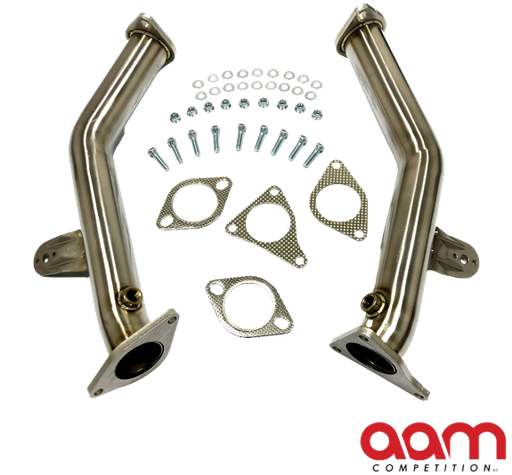 AAM Competition Q50/Q60 3.0t 2.5" or 3" Non-Resonated Lower Downpipes